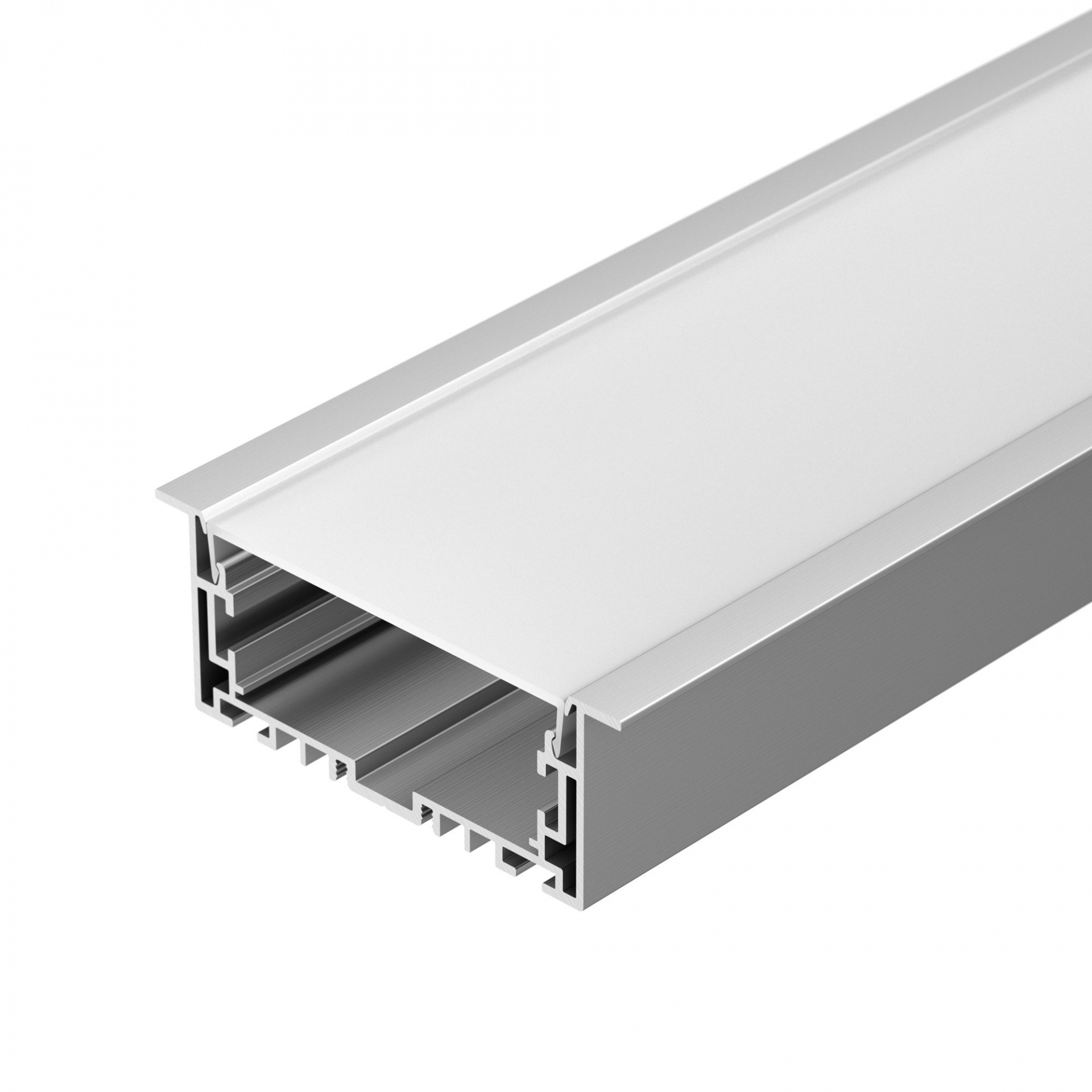 Профиль с экраном S2-LINIA94-F-2500 ANOD+OPAL (Arlight, Алюминий) (021178(1))