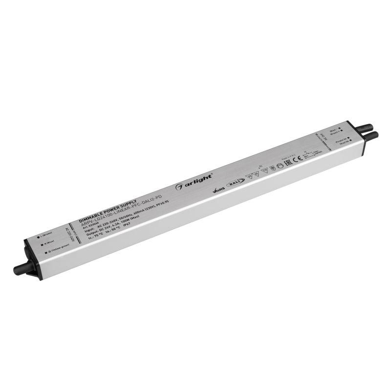 Блок питания ARPV-LG24100-LINEAR-PFC-DALI2-PD (24V, 4.2A, 100W) (Arlight, IP67 Металл, 5 лет) (033540)