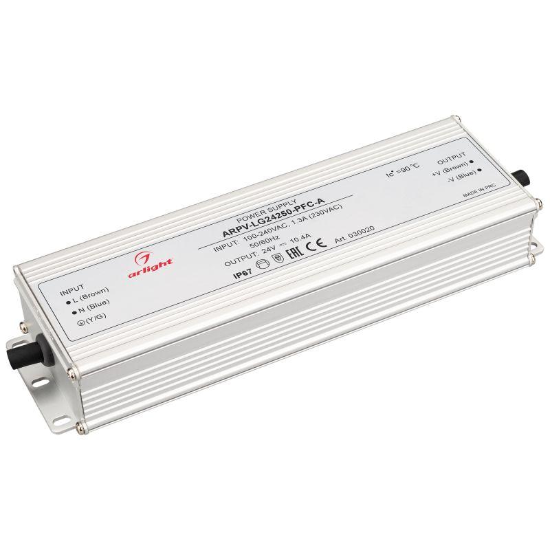 Блок питания ARPV-LG24250-PFC-A (24V, 10.4A, 250W) (ARL, IP67 Металл, 5 лет) (030020)