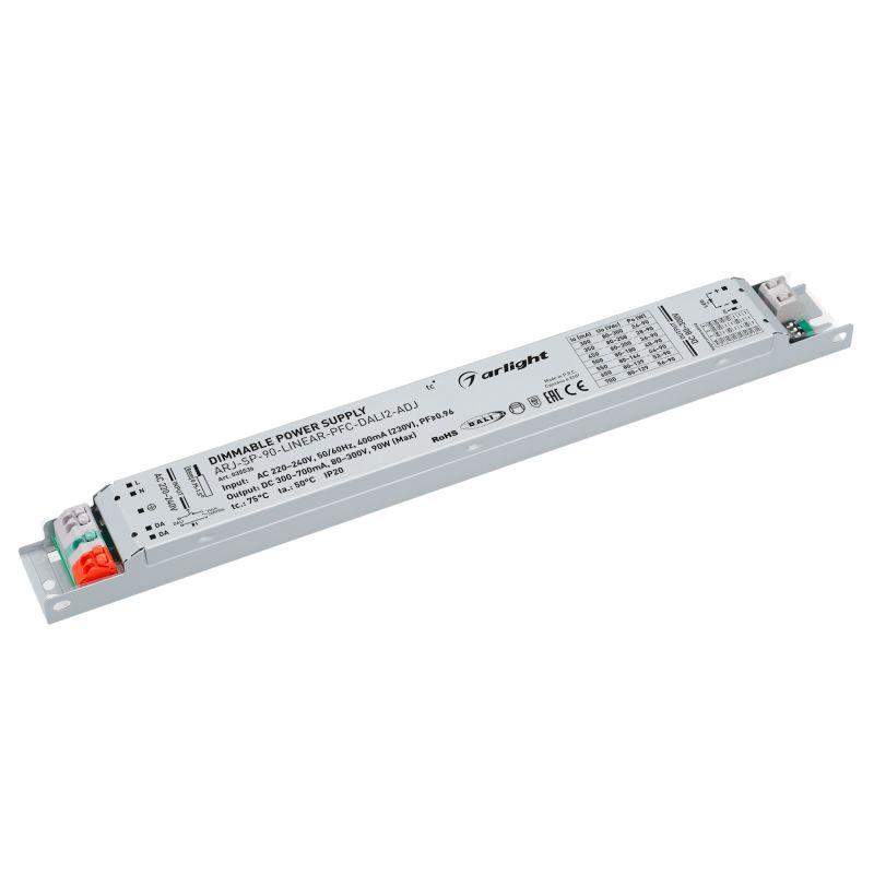 Блок питания ARJ-SP-90-LINEAR-PFC-DALI2-ADJ (90W, 80-300V, 0.3-0.7A) (Arlight, IP20 Металл, 5 лет) (035536)