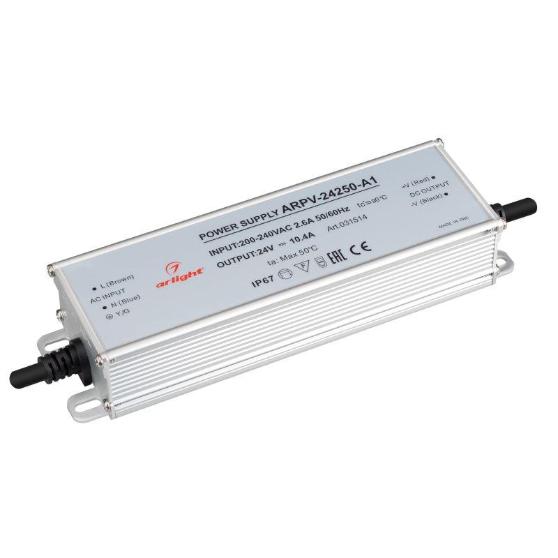 Блок питания ARPV-24250-A1 (24V, 10.4A, 250W) (ARL, IP67 Металл, 3 года) (031514)