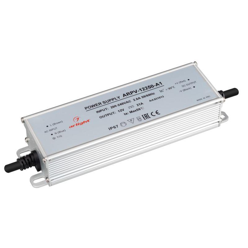 Блок питания ARPV-12250-A1 (12V, 21A, 252W) (ARL, IP67 Металл, 3 года) (031513)