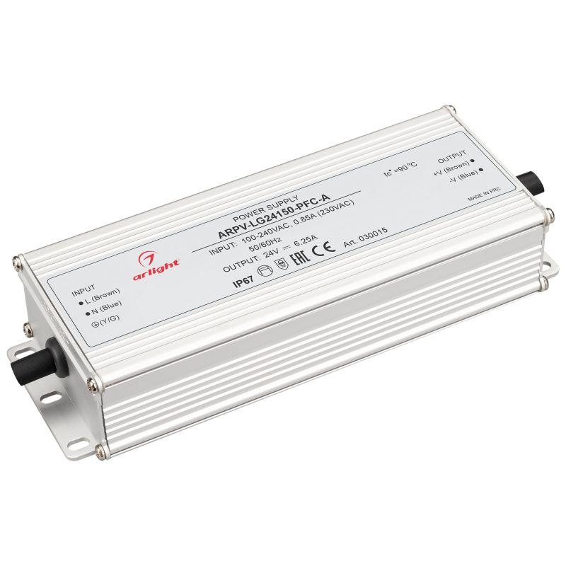 Блок питания ARPV-LG24150-PFC-A (24V, 6.25A, 150W) (ARL, IP67 Металл, 5 лет) (030015)