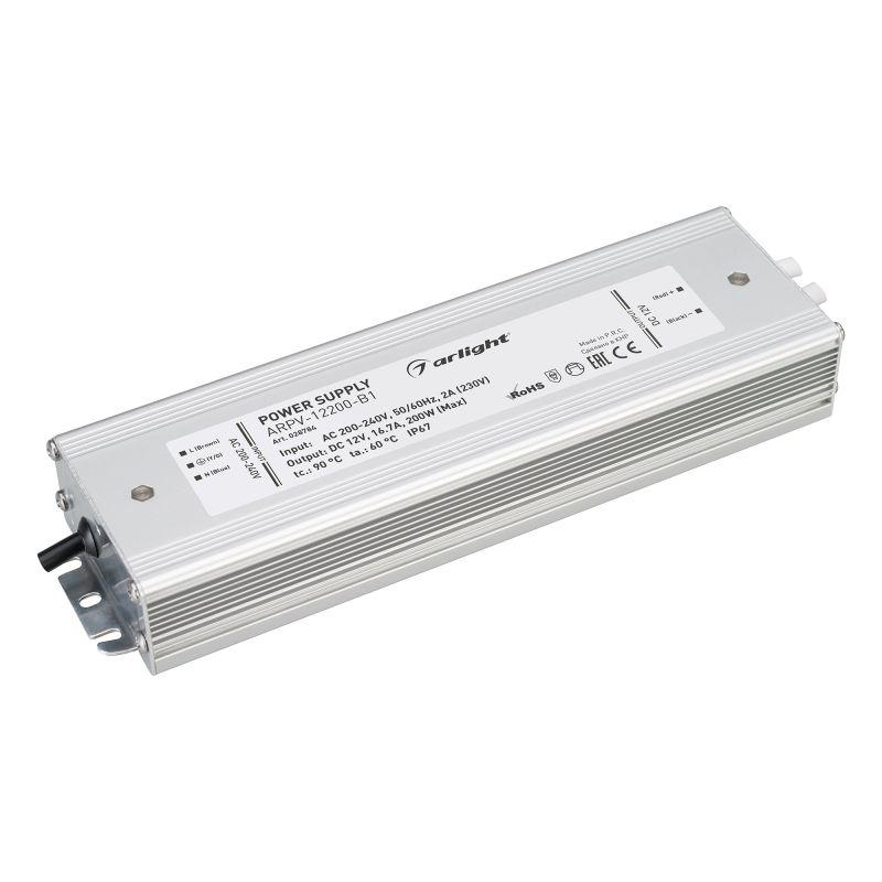 Блок питания ARPV-12200-B1 (12V, 16,7A, 200W) (ARL, IP67 Металл, 3 года) (028784)