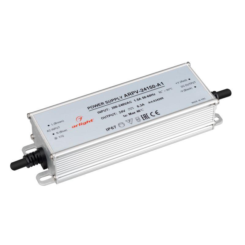 Блок питания ARPV-24150-A1 (24V, 6.25A, 150W) (Arlight, IP67 Металл, 3 года) (034209)