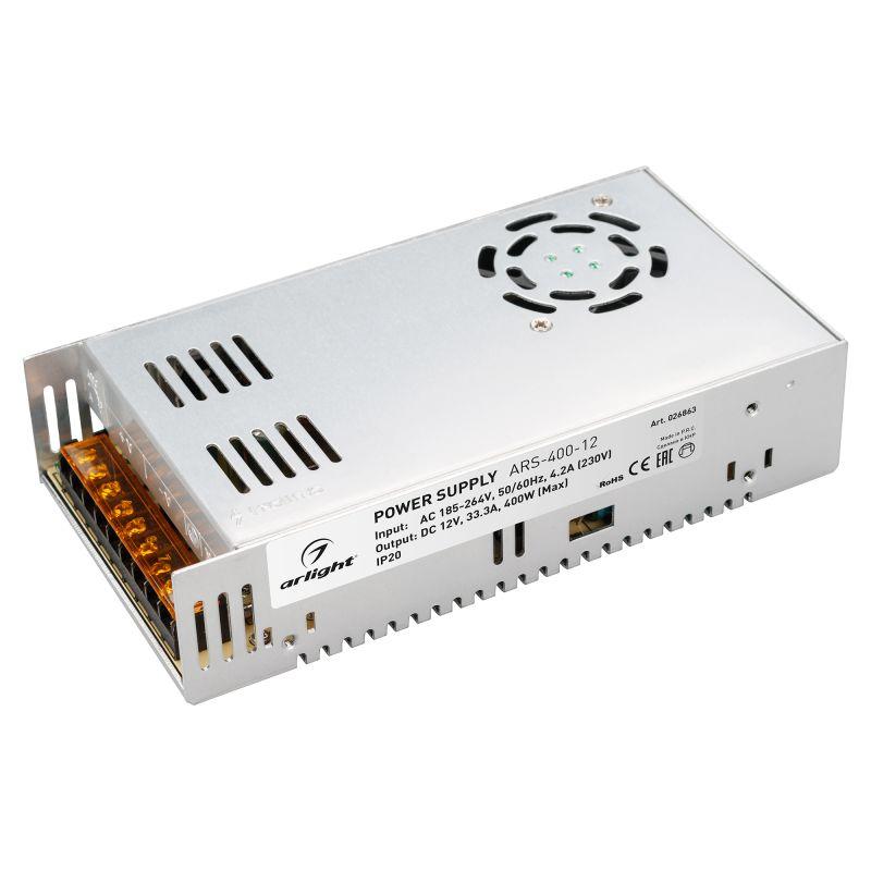 Блок питания ARS-400-12 (12V, 33.3A, 400W) (ARL, IP20 Сетка, 2 года) (026863)