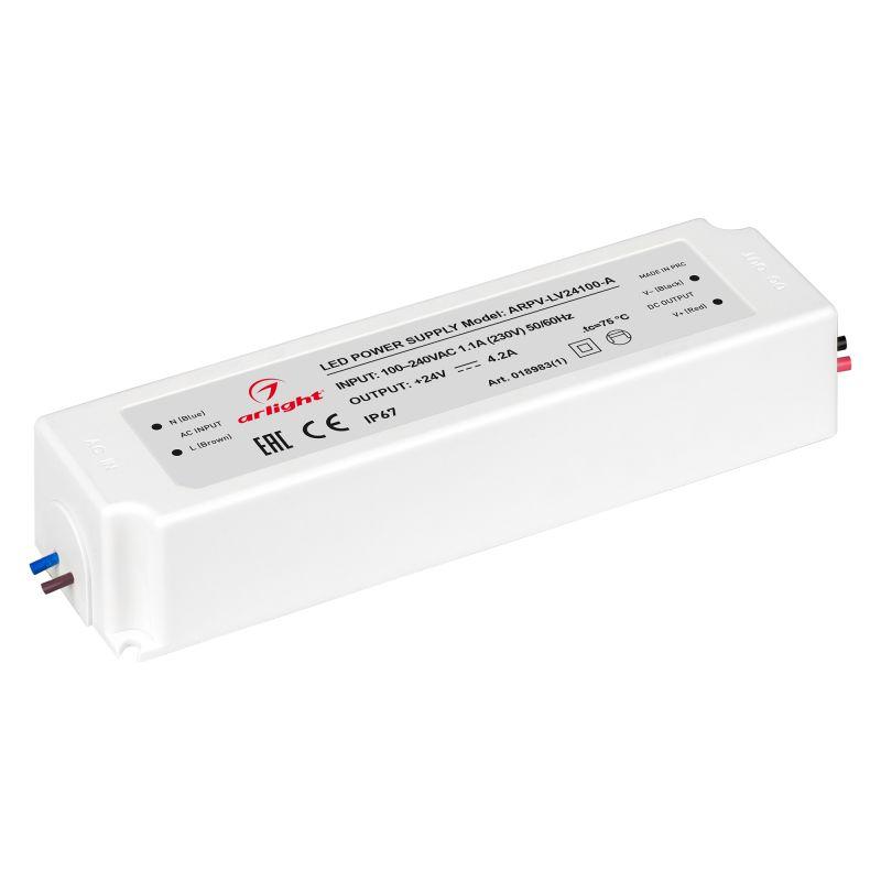 Блок питания ARPV-LV24100-A (24V, 4.2A, 100W) (ARL, IP67 Пластик, 3 года) (018983(1))