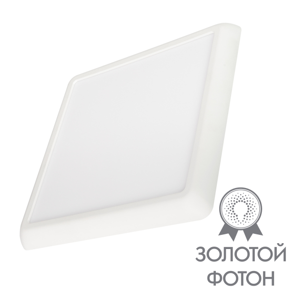 Светильник CL-FIOKK-S220x220-18W Day4000-MIX (WH, 120 deg, 230V) (Arlight, IP44 Пластик, 3 года) (034471)