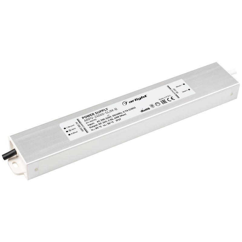 Блок питания ARPV-24060-SLIM-B (24V, 2.5A, 60W) (ARL, IP67 Металл, 3 года) (022193)