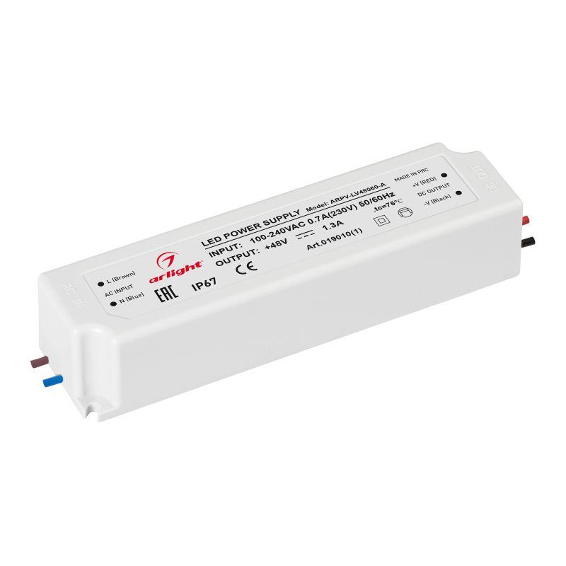 Блок питания ARPV-LV48060-A (48V, 1.3A, 60W) (Arlight, IP67 Пластик, 3 года) (019010(1))