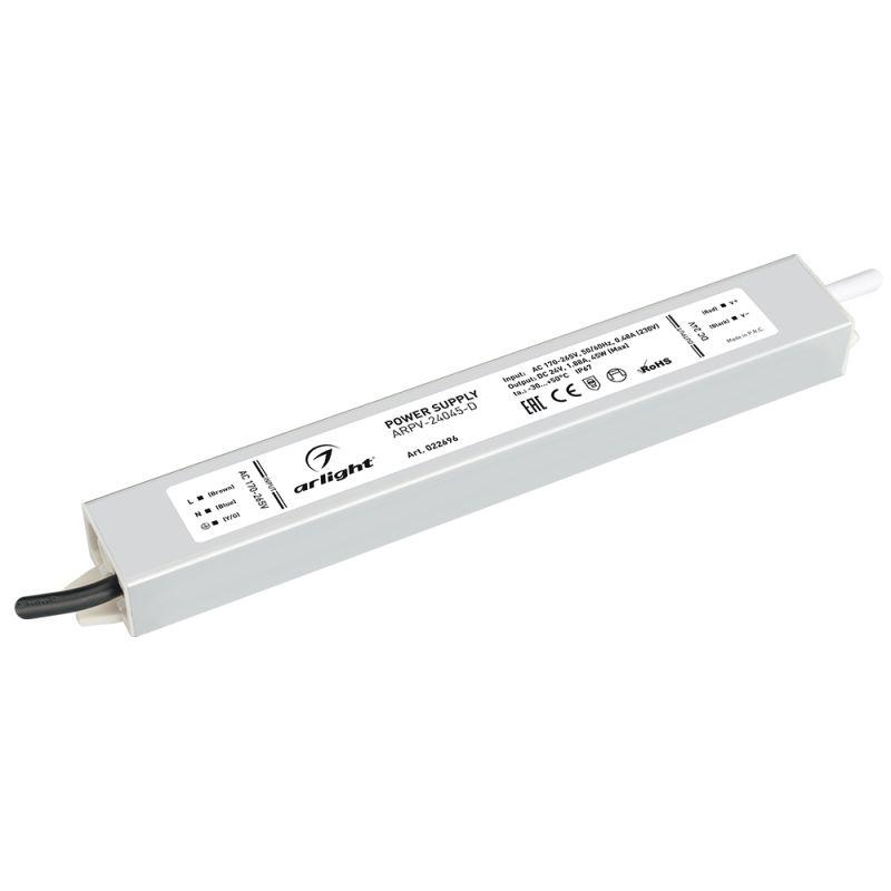Блок питания ARPV-24045-D (24V, 1.9A, 45W) (ARL, IP67 Металл, 3 года) (022696)