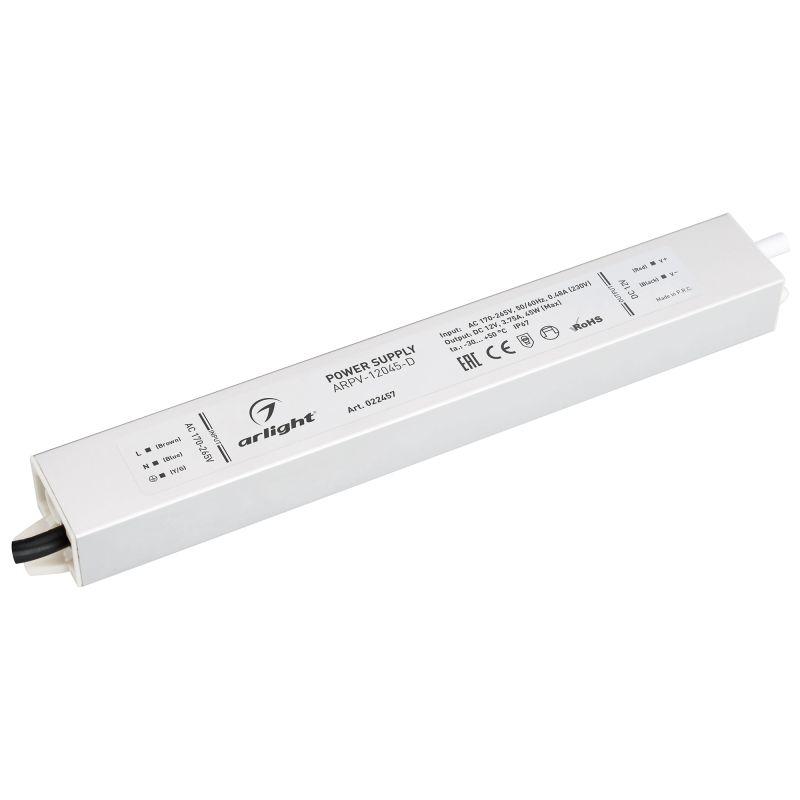 Блок питания ARPV-12045-D (12V, 3.8A, 45W) (ARL, IP67 Металл, 3 года) (022457)
