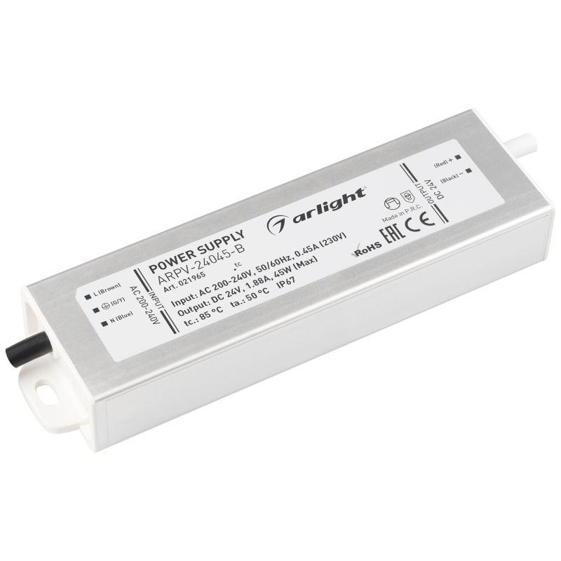 Блок питания ARPV-24045-B (24V, 1.9A, 45W) (ARL, IP67 Металл, 3 года) (021965)