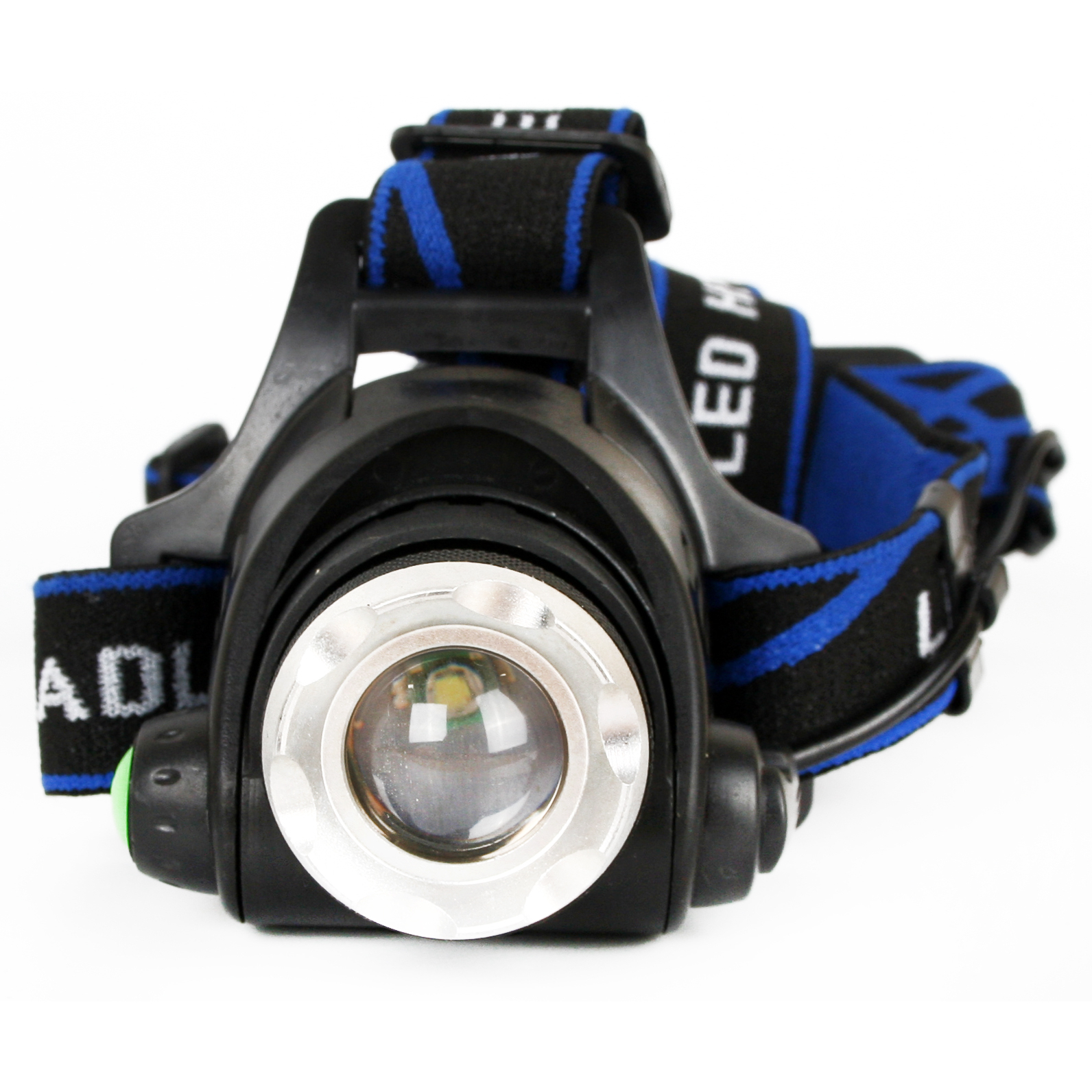 Налобный аккумуляторный фонарь E150 220В, черный, CREE 3Вт, фокус, 2 аккумулятора, 3 режима