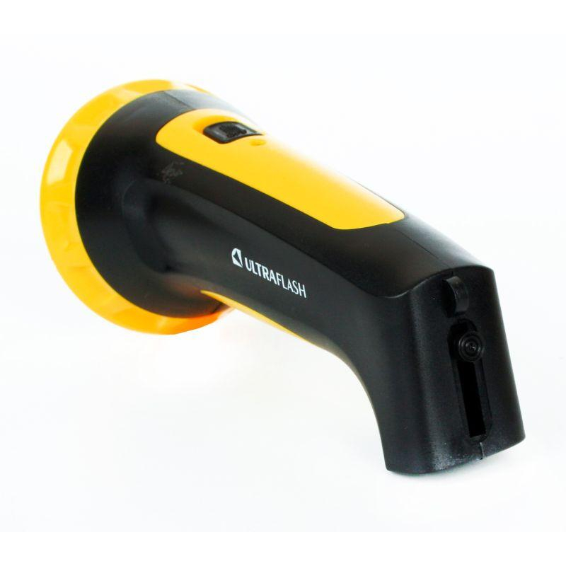 Фонарь LED 3807M (аккум. 220В черн./желт. 7 LED 2 режима SLA пласт. коробка) Ultraflash 12868