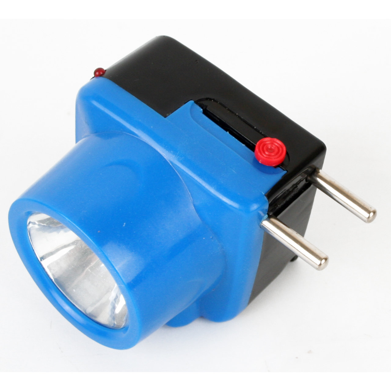Фонарь налобный аккумуляторный LED5375 220В 0.4Вт LED 2 реж. пластик голуб. Ultraflash 14252
