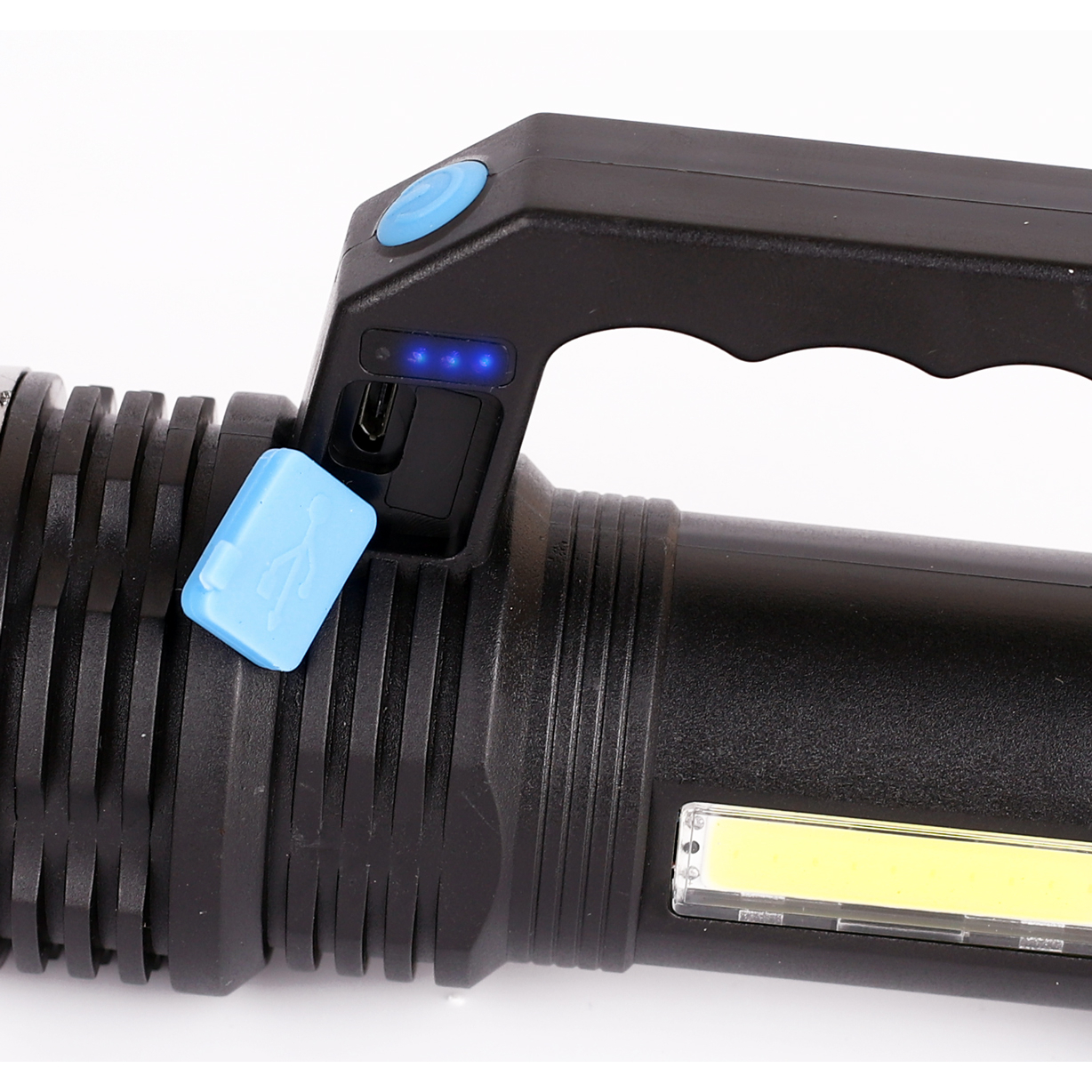 Ultraflash LED53765 (фонарь акк 4В, черн., 2LED, 3 Вт, 4 реж, USB, бокс са)