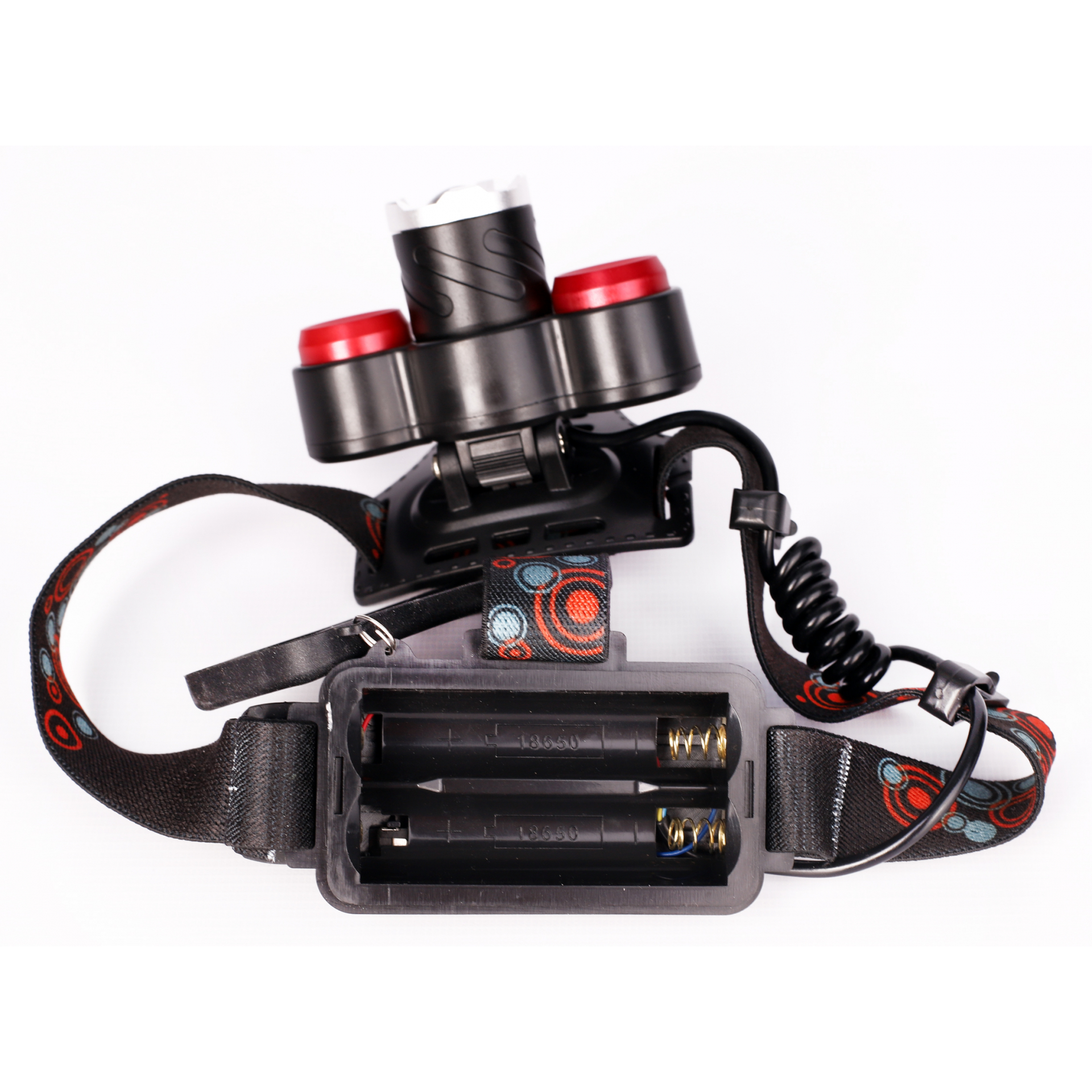 Ultraflash E146 (фонарь налоб акк 3,7В, черн., 3LED, 5 Вт, фокус, 2 ак. 4 реж, бокс са)