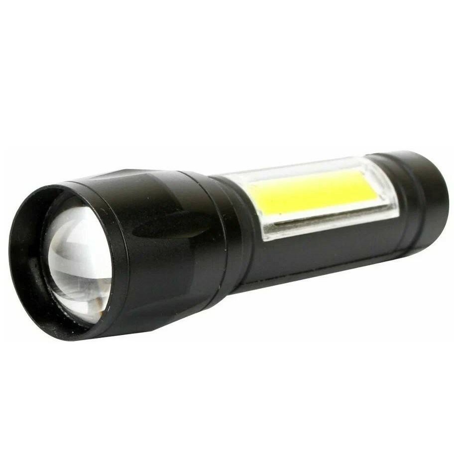 Ultraflash E1337 (фонарь аккум 3,7В, черный, XPE + COB LED, 3 Ватт, 3 реж., бокс)