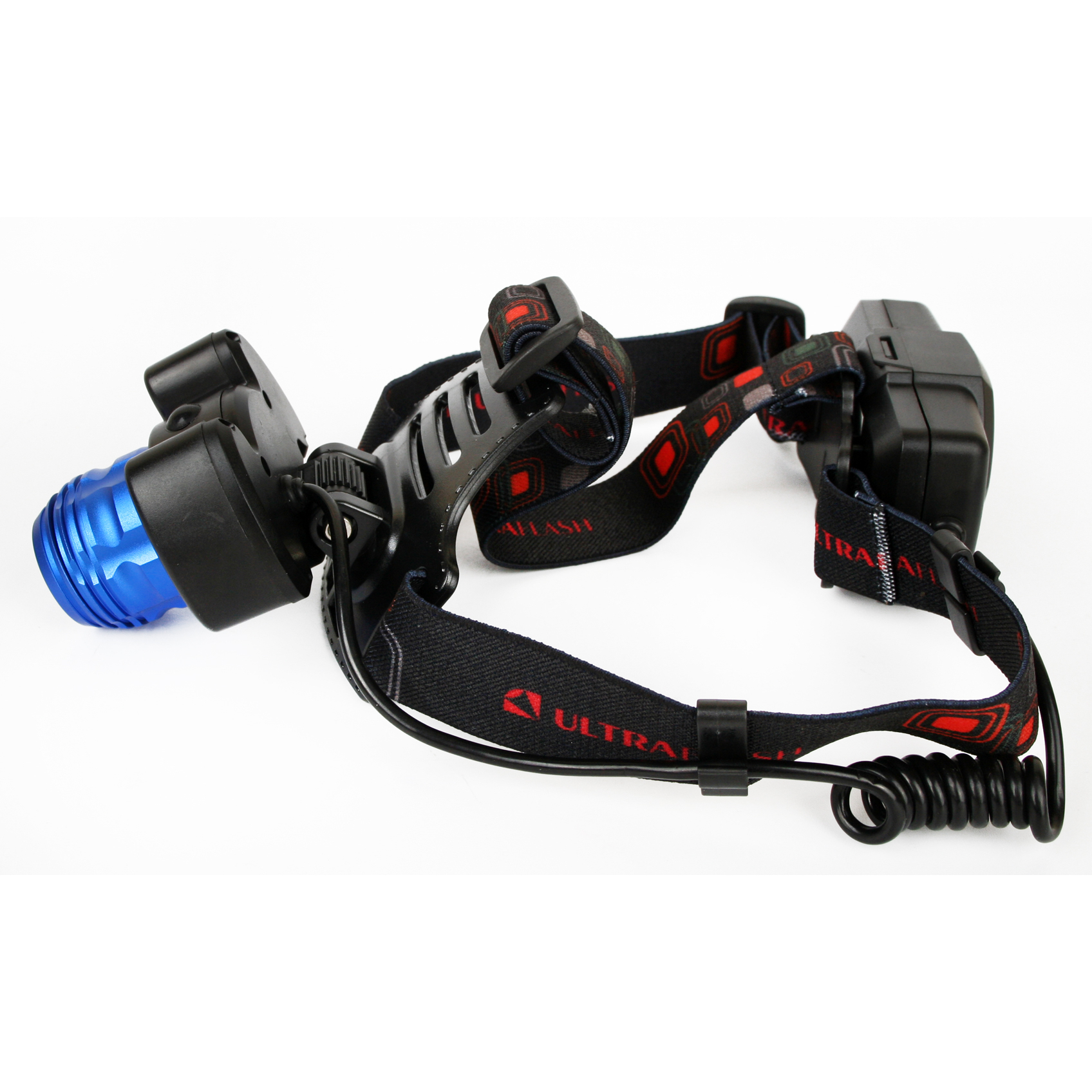Ultraflash E1334 (фонарь налоб акк 3,7В, синий /черн, 3LED, 4 Ватт, фокус, 2 ак 4 реж, метал, бокс)