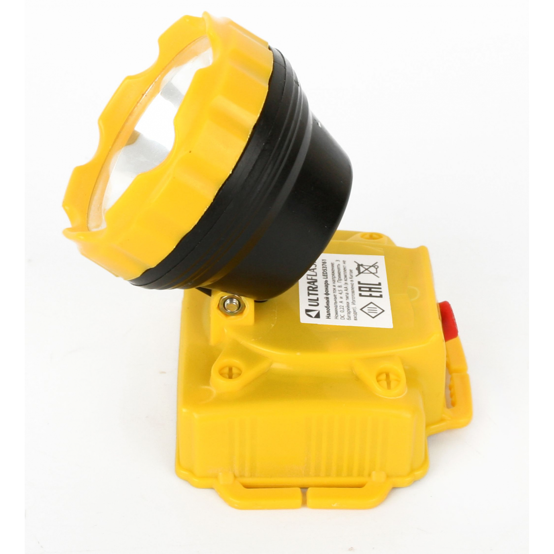 Ultraflash LED53761 (фонарь налобн, желтый, 1LED 1Вт, 1 реж, 3XR6, пласт, коробка)
