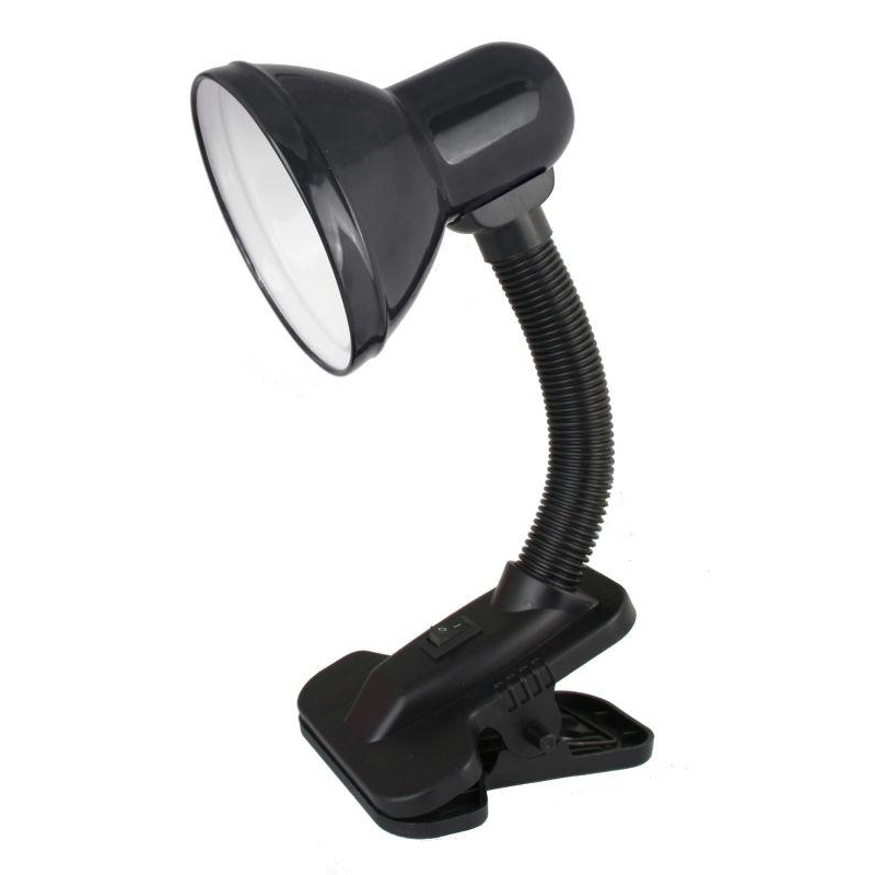 Ultraflash UF-320 C02 черный (Светильник настольный с прищепкой 230В, 60Вт, E27, ЛОН)