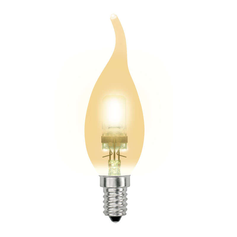 Лампа галогенная HCL-28/CL/E14 28Вт свеча E14 3000К 230В Uniel 04120