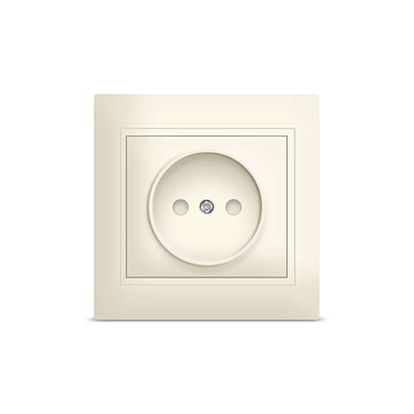 Розетка Севиль без заземл. защ. шторки сл. кость UNIVersal Б-С0047 Розетка Севиль без заземл. защ. шторки сл. кость UNIVersal Б-С0047