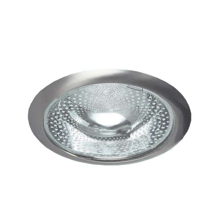 Светильник Downlight 226 03 06 2х26Вт E27 встраив. кругл. для компакт. люминисц. лампы со стеклом никель ИТАЛМАК IT8145